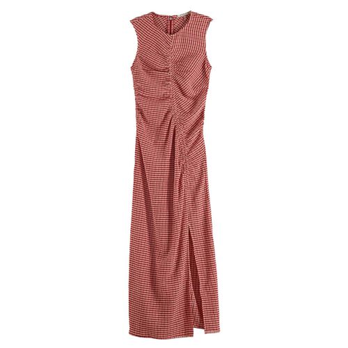 Scotch & Soda Structured Gingham Midi Dress